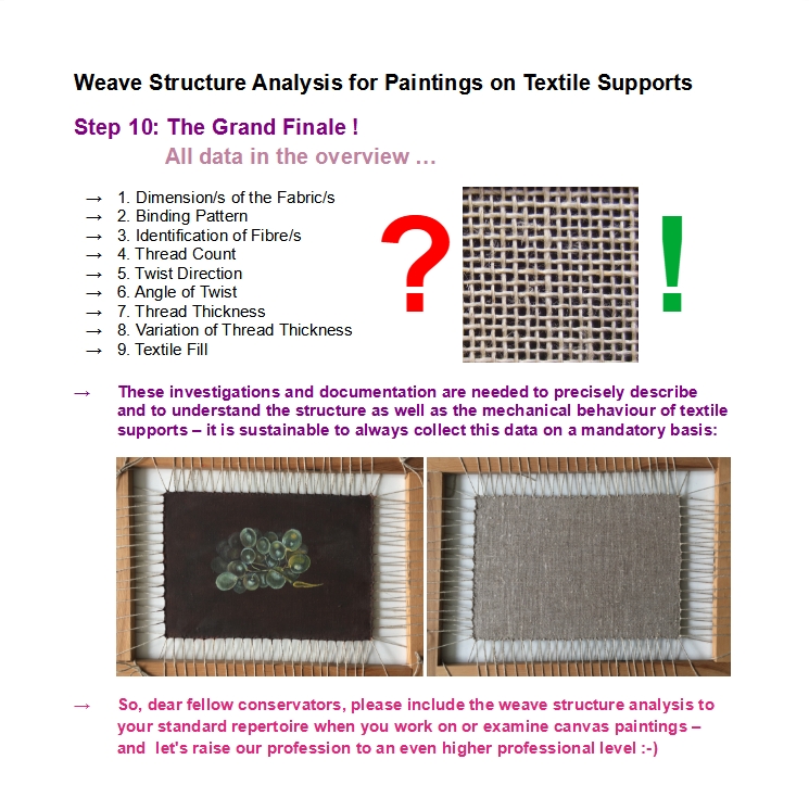 tearclosure's tweet photo. Weave Structure Analysis – Step 10: The Grand Finale! 

#workshoptearclosure #fusion1marenostrum #singlethreadbondingtechnique #threadbythreadtearmending #conservingcanvas #gettyfoundation #thkoeln #cics https://t.co/TCfjNAi2Ok