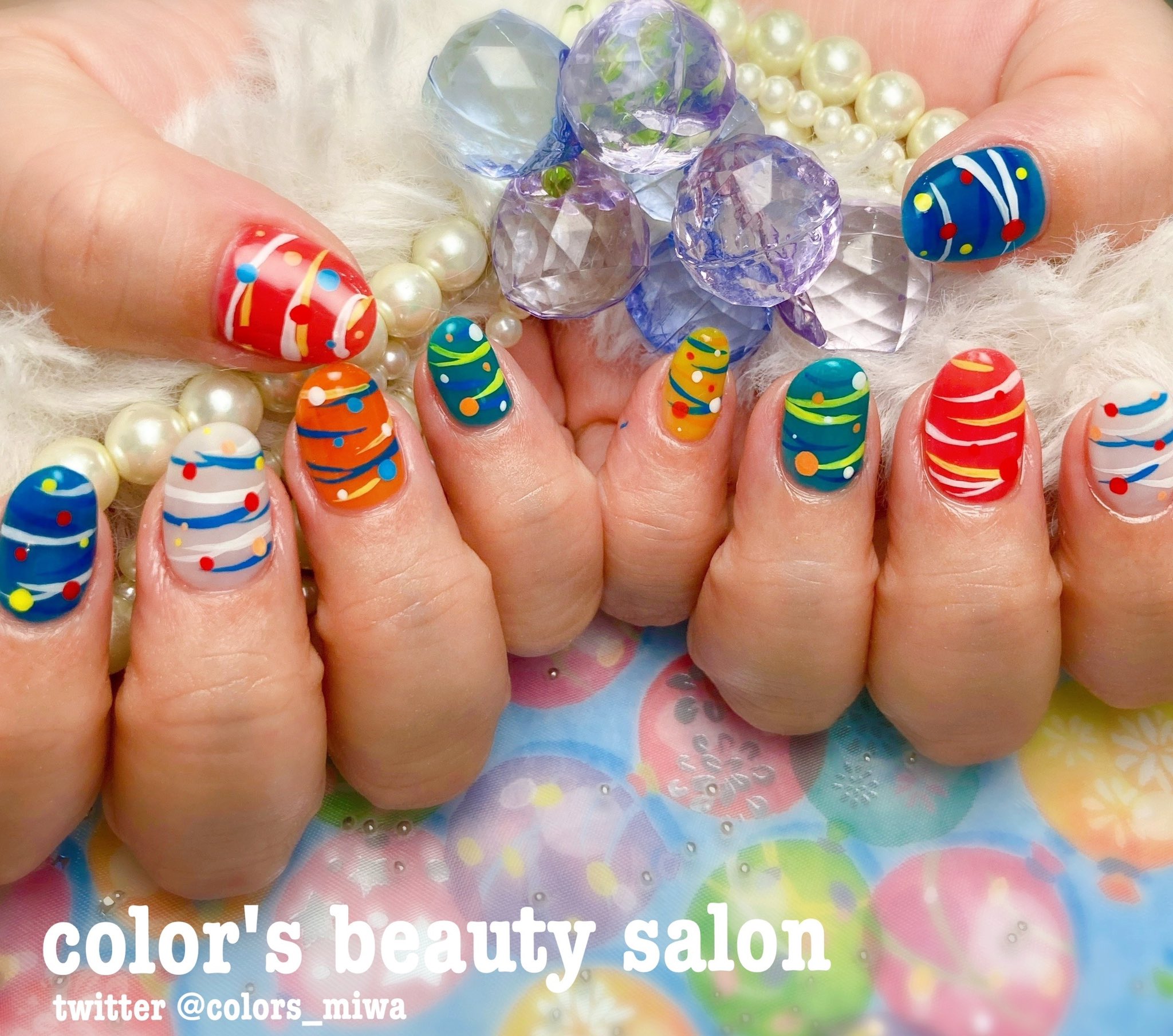 Color Sタカハシミワ お客様オーダー ヨーヨーネイル 夏ですね イベント楽しんで来て下さいね 夏デザイン 夏ネイル ヨーヨーネイル 祭りネイル T Co 2fadeve9og Twitter