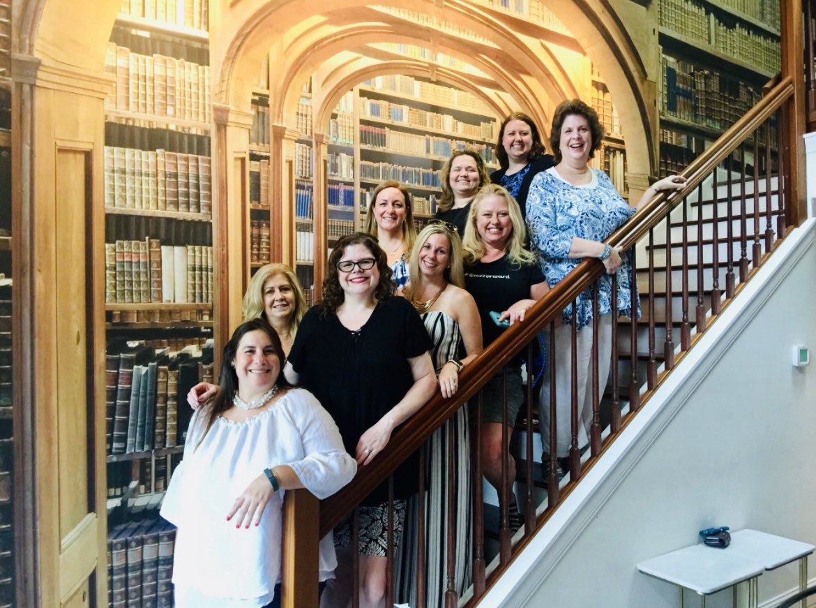 ZajacSLP's tweet photo. @MassCUE @sguditus @SavvyDemers @biologygoddess @jzcolby @TJCarronTech @mrsmacgregor206 @MrsErinFisher @Boyle_Tech @cterrillteach @BlendedLibGirl @wiredpilgrim @cjgosselin @JCollinsMA P.S. Historical Knowledge Nugget OTD… #MassCUE Community moments have a thing for finding staircases… (circa #ISTE2019 Philly #WritersBlock @Newsela gathering). 😂 📸🔥 https://t.co/UAACimNJZi