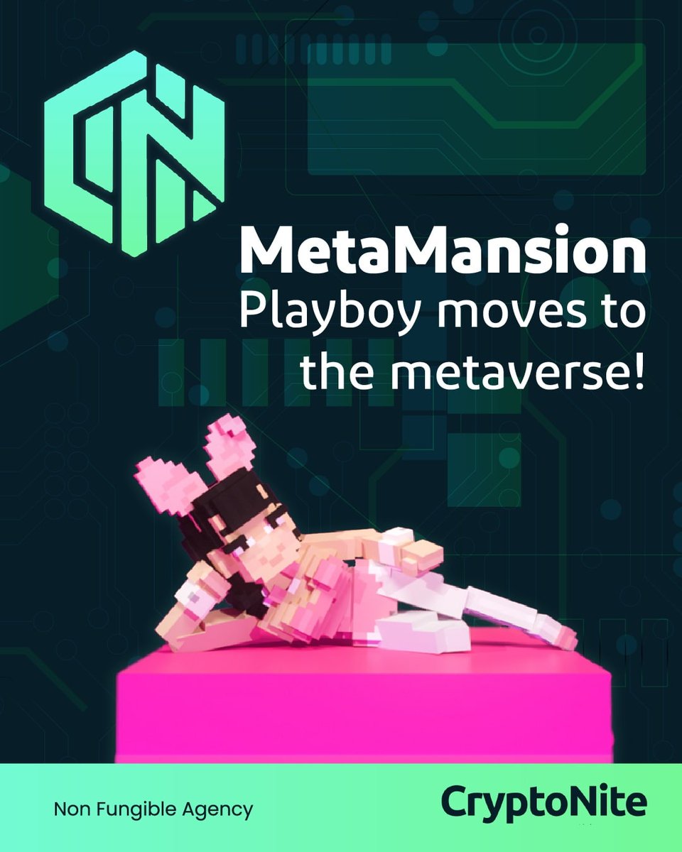 Cryptonitemeta's tweet photo. The metaverse version of the @playboy mansion will be called ‘MetaMansion’. The popular brand’s iconic creation, the Playboy mansion, will be moving to the @TheSandboxGame metaverse.

#Metaverse #CryptoNite #blockchain #crypto #MetaverseNFT https://t.co/hVUvljPwsm