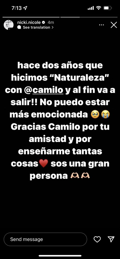 latriburuguay_'s tweet photo. •📲| Nicki Nicole via instagram story’s https://t.co/yVjoBVdweU