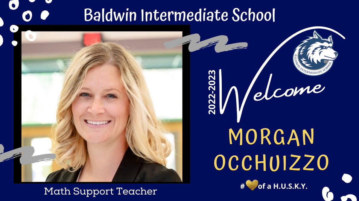 Welcome to the Baldwin Intermediate family, Ms. Occhuizzo! We are THRILLED!#HuskyPRIDE #everyoneisamathperson  @mymcpsva