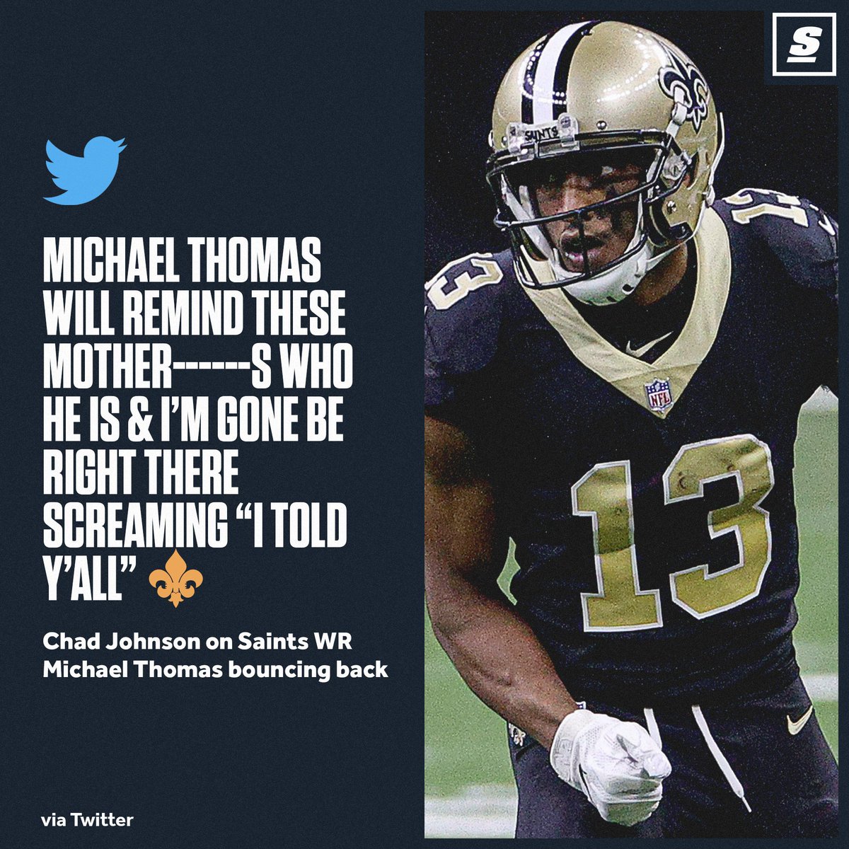 Ocho Cinco says that it's Michael Thomas comeback season. 🔥