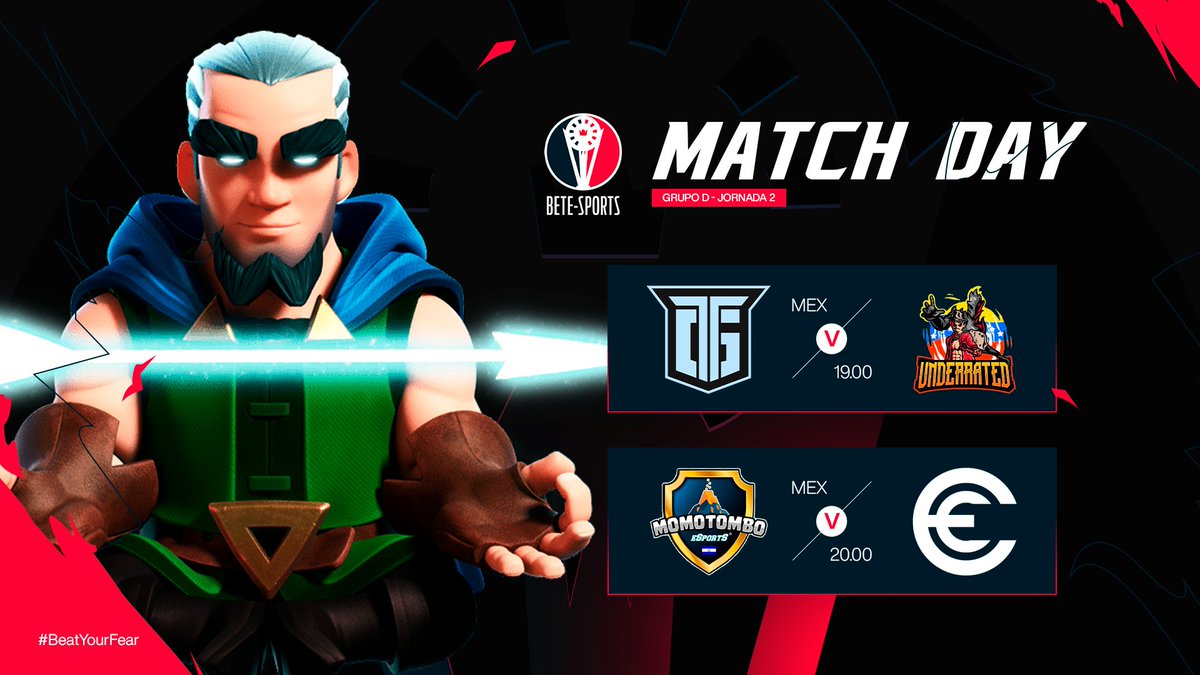 🔹Partidos | Grupo D | América 🌎

⚔️ <a href="/titans_ghost/">TITANS GHOST</a> 🇲🇽 🆚 <a href="/UNRESports_/">𝗨𝗡𝗗𝗘𝗥𝗥𝗔𝗧𝗘𝗗 𝗘-𝗦𝗣𝗢𝗥𝗧𝗦</a> 🇻🇪

⚔️ <a href="/Momot_eSport/">Momotombo</a> 🇳🇮 🆚 <a href="/CE_eSportsGG/">CE Esports 🏆</a> 🇨🇱

🔸¿Qué equipos conseguirán la victoria el día de hoy? 👀.

#BeatYourFear