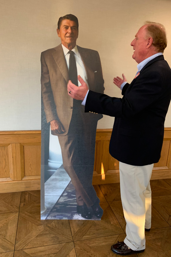 ElectJoeScanlon's tweet photo. It was an honor to celebrate the Ruby Red 40th Anniversary Celebration with the Metro Republican Women.  It was a pleasure to meet so many good conservatives.  The future of the party is looking good!  I didn't expect to run into this guy... https://t.co/jJdXi42bmy