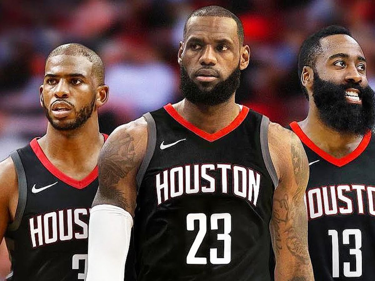 BiasedHouston's tweet photo. The biggest mistake of LeBron’s career continues to be not coming to the Rockets in 2018 https://t.co/ZI5JANaysM