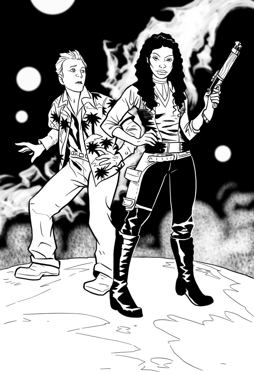 SethWolfshorndl's tweet photo. Digital inking practice over pencils from the wonderful @tednaifeh … Wash and Zoe. Just about time for a Firefly rewatch.
#fireflytvshow #serenity #washandzoe #digitalinking #digitalinkingpractice #procreateinking https://t.co/roTeLWm3F8