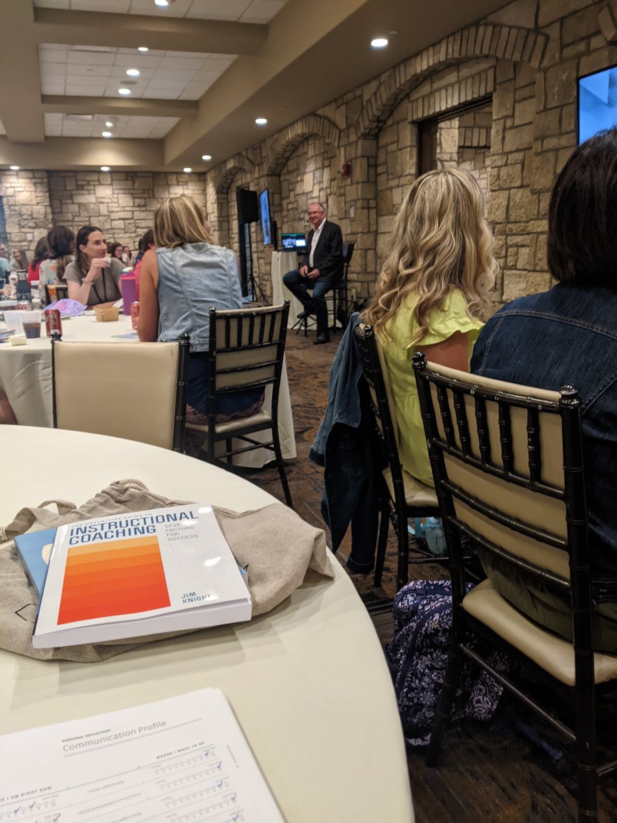 AAllenbrandt's tweet photo. "If you want to be called a professional, you need to work to get better." Wonderful first day at the Coaching Institute with the fantastic Jim Knight! #collaborativelearners #instructionalcoaching @cayboces https://t.co/R0FlS96neY