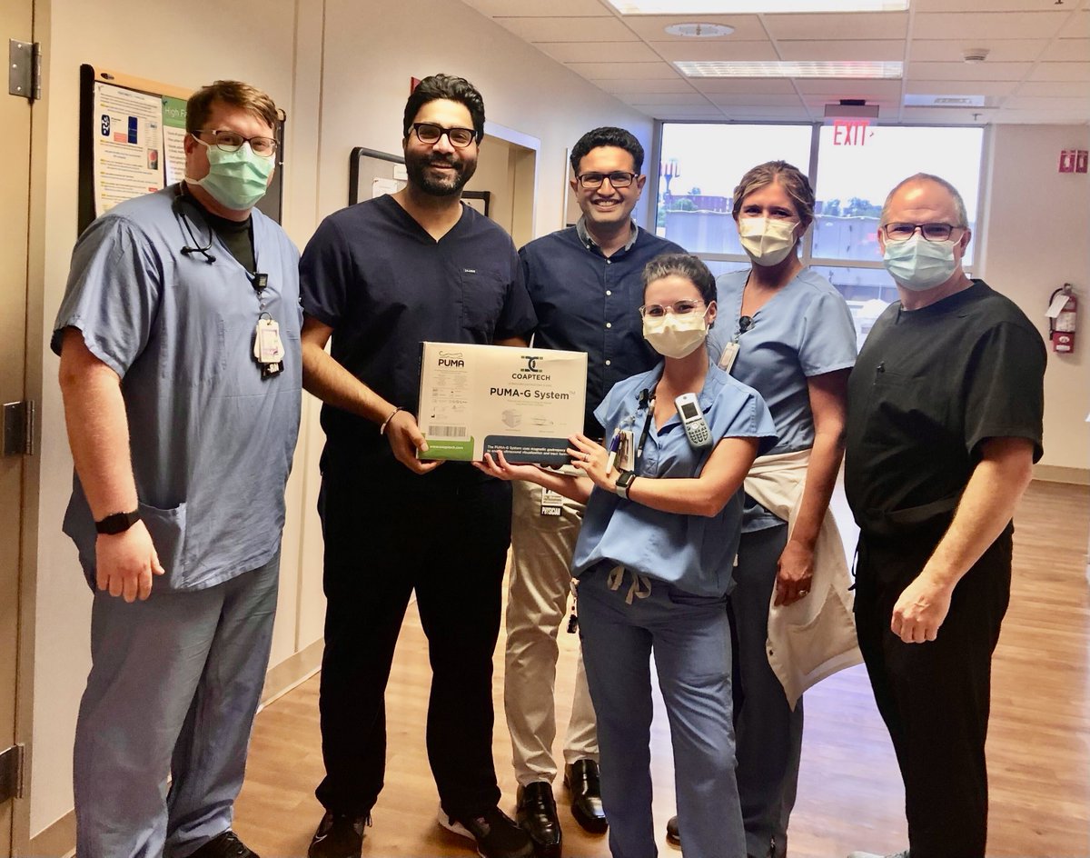 CoapTech's tweet image. Congratulations to Dr. Karan Singh and Dr. Irfan Waheed for completing the first PUG procedure in the state of Kentucky.

#kentucky #firstcase #coaptech #CriticalCare #news #intensivists #gastrostomy #PatientCare