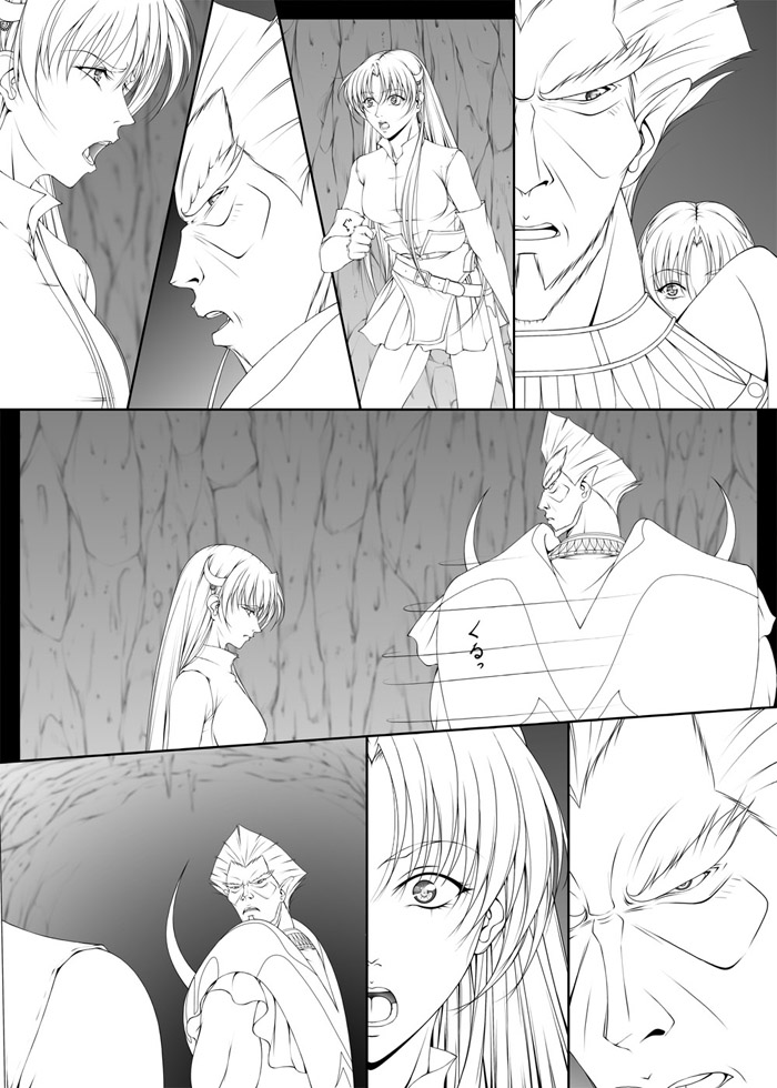 今日の一枚も昔描いた #ワーズワース の18禁同人漫画「がんばれシャロンちゃん3」の作業中の画像。
初期のページの線画完成時の物。
今は背景とかはカラー化の最後に作業するのでこの段階でぼかしたりグラデーション入れたりしないのよね。😶
ちなみにシャロンが小さく見えるけど身長は178cmです…😓