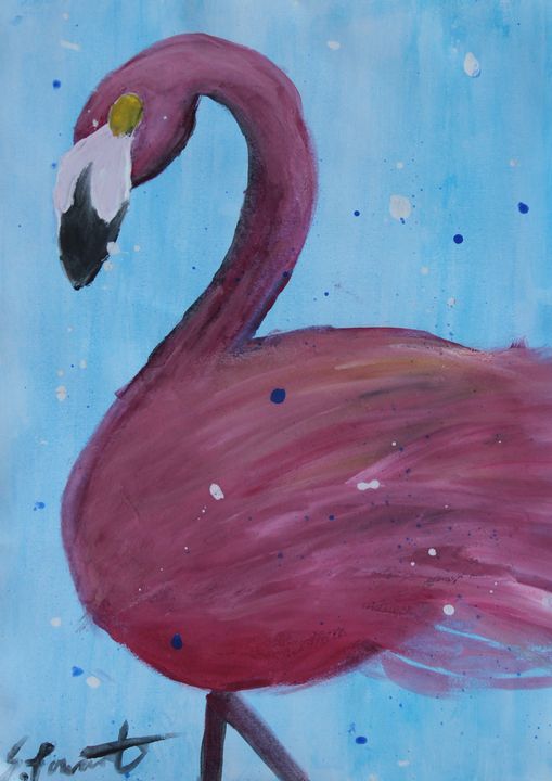 tow_sophia's tweet image. Featured Art of the Day: &quot;Flam&apos;pink&apos;go&quot;. Buy it at: ArtPal.com/SophiaTowART?i…