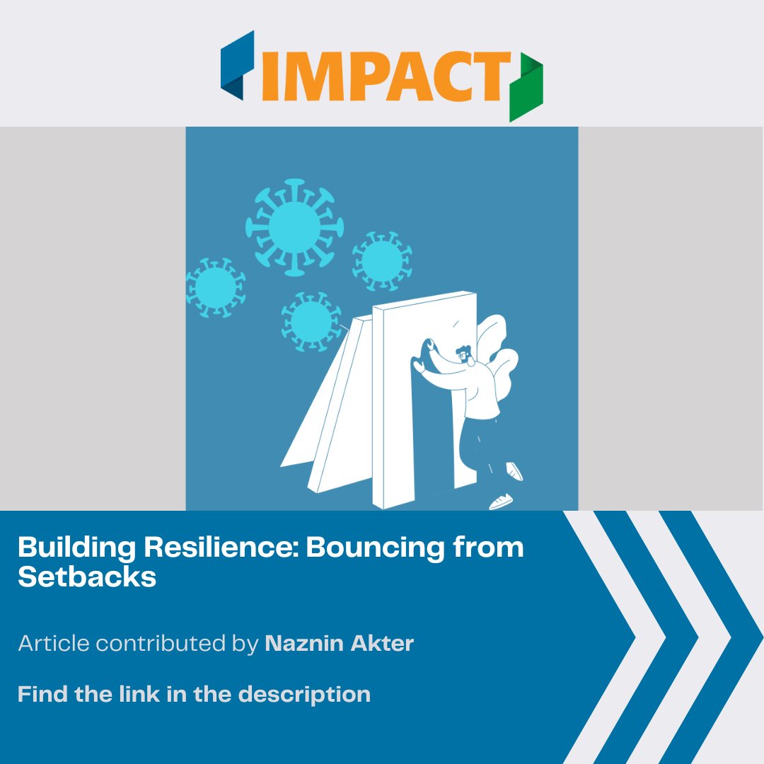 IEEEYP's tweet photo. "With resilience, you figure out how to overcome adversity by concentrating on what you have learned and moving forward with optimism."
Read our latest article on the IMPACT Blog about developing resilience: https://t.co/I2EfgMTzYs
#IMPACTBlog #IEEEYP https://t.co/WHwMCeDOZW