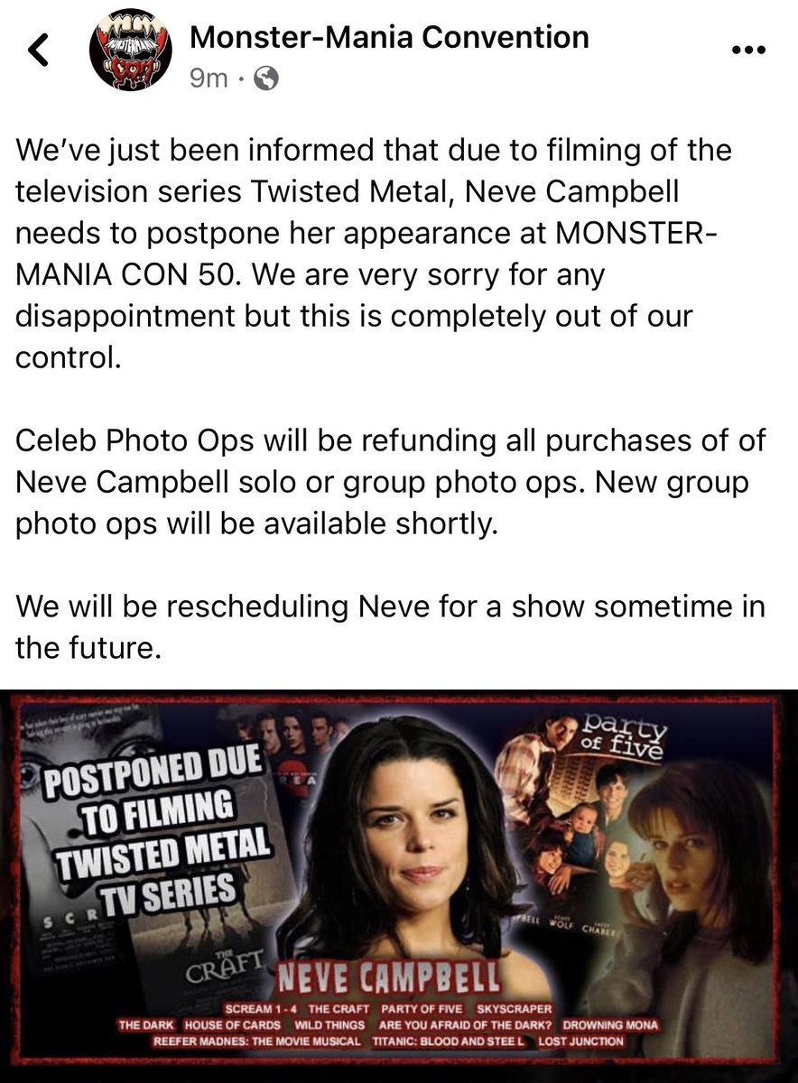 Neve Campbell entra para o elenco da série “Twisted Metal