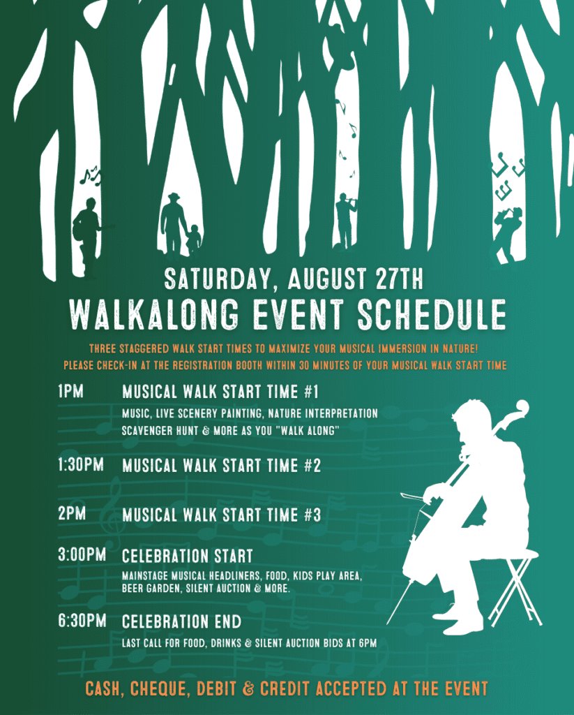 Our 10th Annual Musical Walkalong is a #fundraiser for the GCA's Environmental Education Bursary Fund; a unique fund that provides access to opportunities to learn and play nature for underprivileged youth. Help us reach our $22,000 fundraising goal for Walkalong 2022!