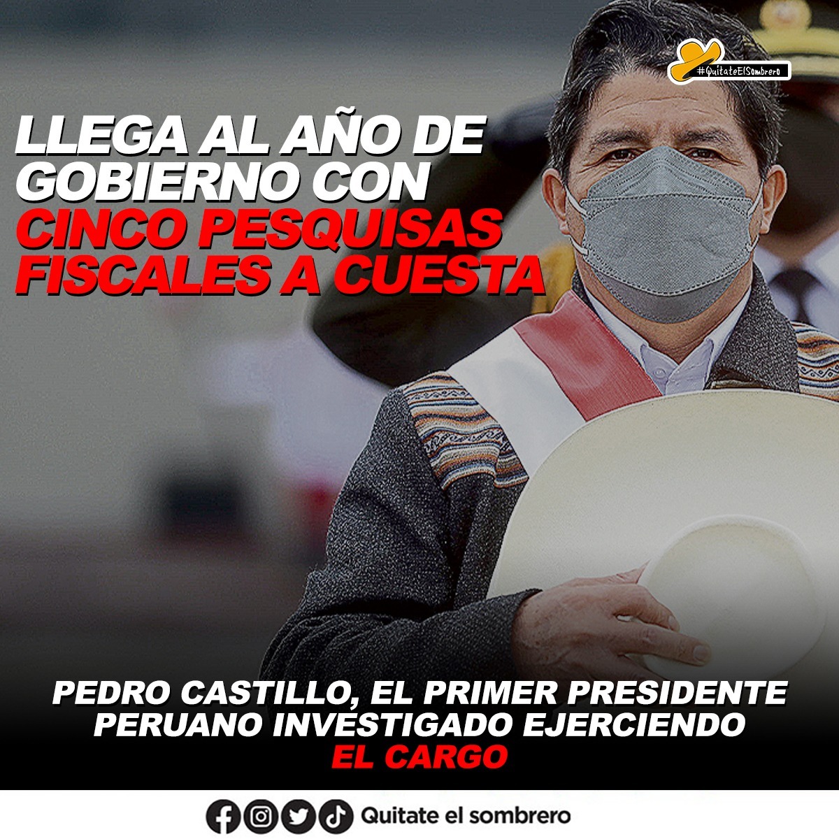 Quítate El Sombrero on Twitter: "Él es el peor Presidente de la historia, un año de desgobierno que corrupción en todos los niveles, Castillo es el mafioso más grande del Perú #FueraCastilloPorDelincuenteYsuFamilia #