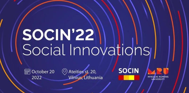 mru_university's tweet photo. Oct. 20th, 11th #international social #innovations #research #Conference, #SOCIN '22 will be held in #Vilnius. #MRU invites #academics from abroad and #LT to register by Sept. 15th and submit presentations. 
https://t.co/H2guaWbQCJ https://t.co/PMICFHPegW
