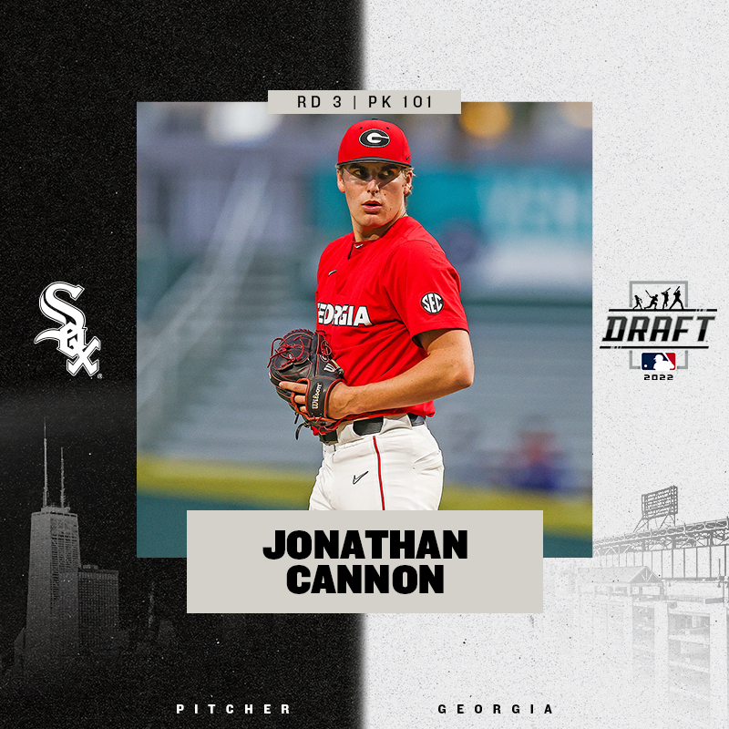 With the 101st pick in the 2022 #MLBDraft, the White Sox select RHP Jonathan Cannon from Georgia.