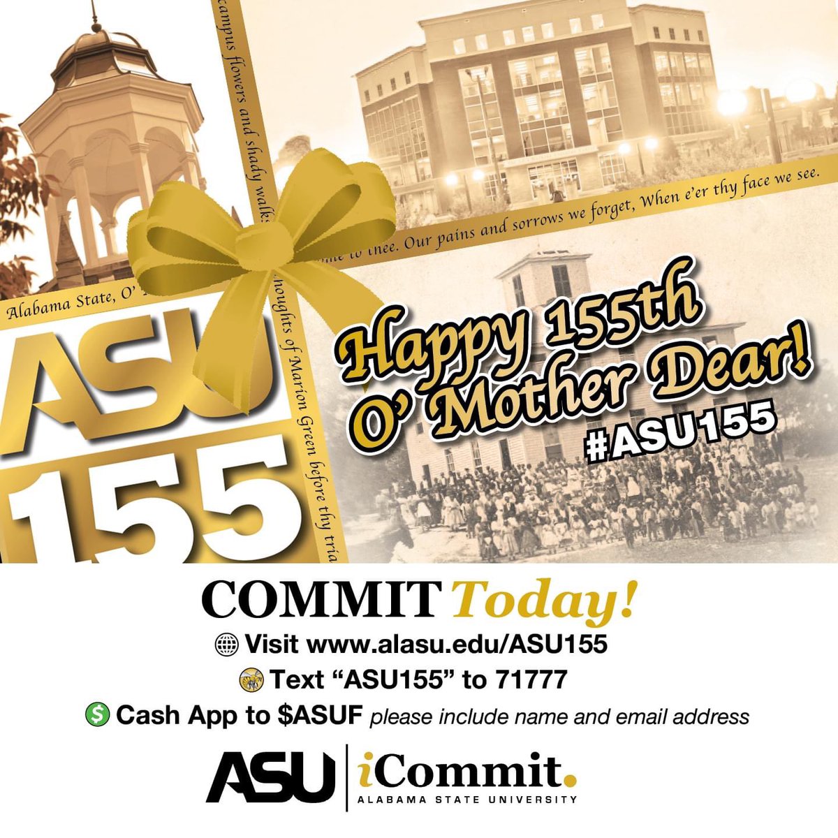 CoachDABrown's tweet image. Hornet Nation, O' Mother Dear is celebrating 155 years of commitment to academic excellence. #iCommit #myASU #bamastate #GOHORNETS! #SwarmAs1
