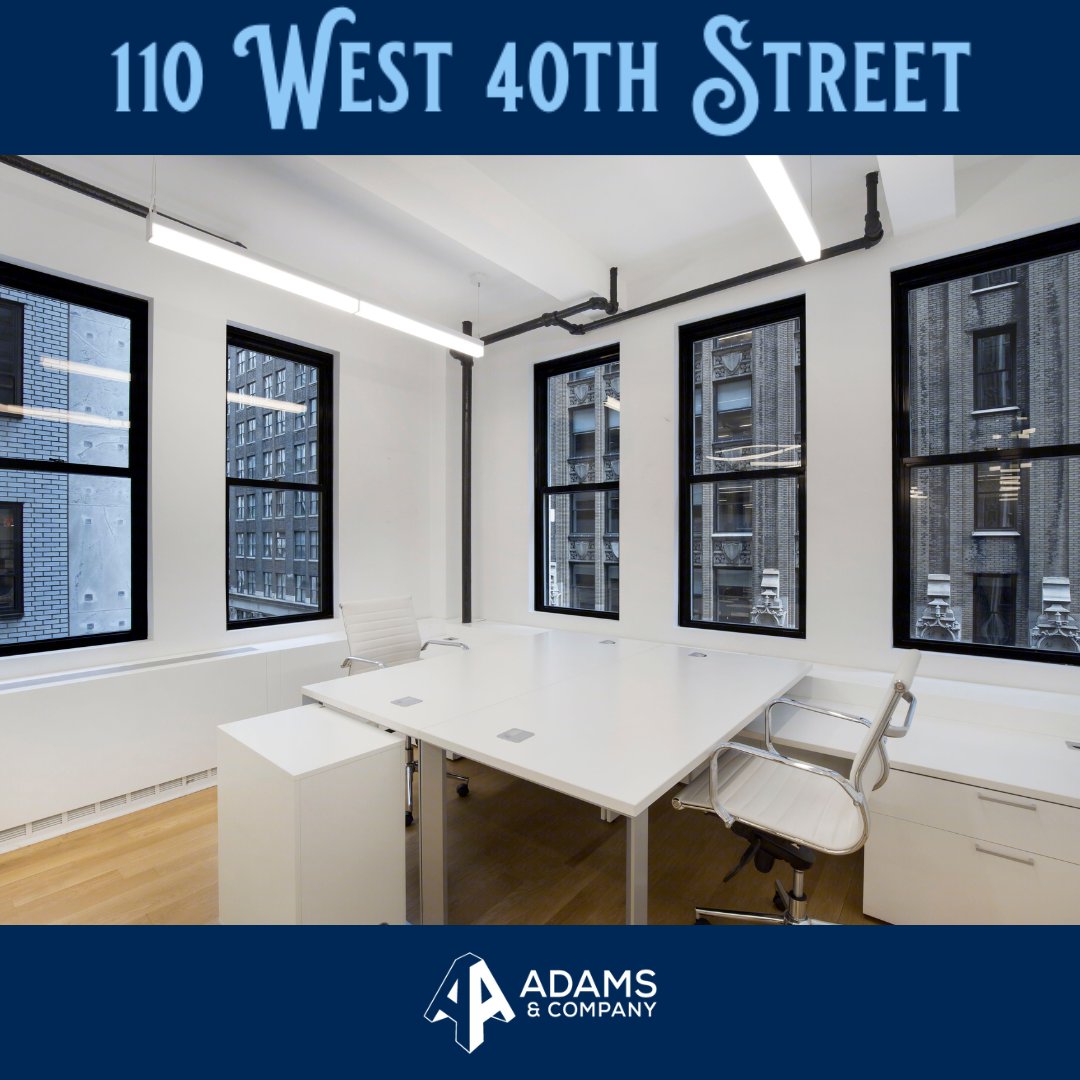 110west40's tweet photo. #110west40 Partial 7th floor AVAILABLE - 1,473 SF

Brand new Prebuilt with 2 glass offices, exposed ceilings, great light, tenant controlled HVAC.

Contact us for more details or click link in bio.

#AdamsCoMMUNITY #GarmentDistrict #MidtownNYC #newyorkoffices #officespace https://t.co/EBjLOJvev5