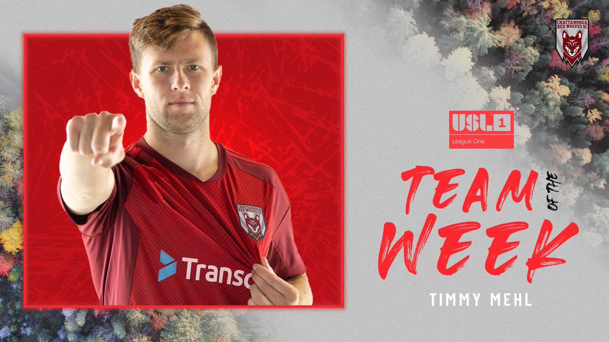 ChattRedWolves's tweet photo. Another @USLLeagueOne Team of the Week for Timmy Mehl😎
Mehl helped us secure a 2-1 victory over NCFC with eight recoveries, four clearances and 100% ground and aerial duel success rate! Top class 👏
#DaleTimmy https://t.co/iUtxV4mRP7