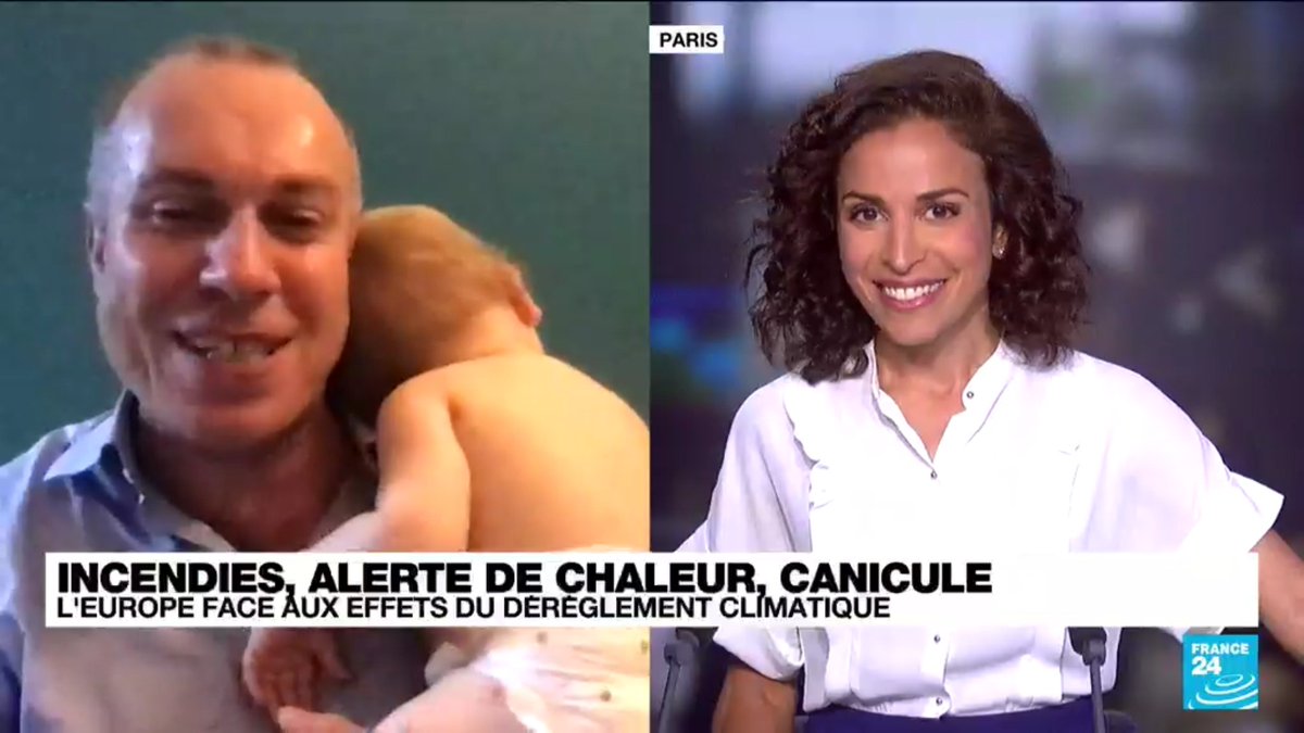 AchrenVerdian's tweet image. Respect à notre invité François Gemenne, expert du GIEC, d'avoir parlé dérèglement climatique durant de longues minutes sur @France24_fr tout en réussissant à endormir son bébé &amp;lt;3