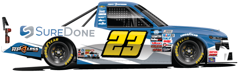 Join SureDone and our esteemed partner, <a href="/AP4Less/">Christopher Davenport</a>, at Richmond Speedway in VA on August 13th, 2022 for the NASCAR Camping World Truck Series Playoffs. Root for <a href="/GrantEnfinger/">Grant Enfinger</a> in the #23 truck for the win! Thanks to Autopart4Less for the sponsorship!