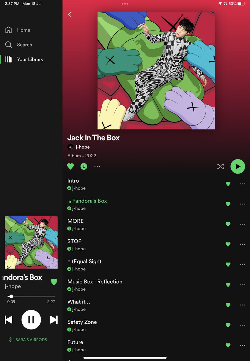 sbagrafic86's tweet photo. Less than 50 minutes to end
 over 10K #ArmyInTheBox! 

Last song for me 🥳 now to listen #JackInTheBox from top to bottom 🙌🏼🔥 https://t.co/l0hdcOafYy