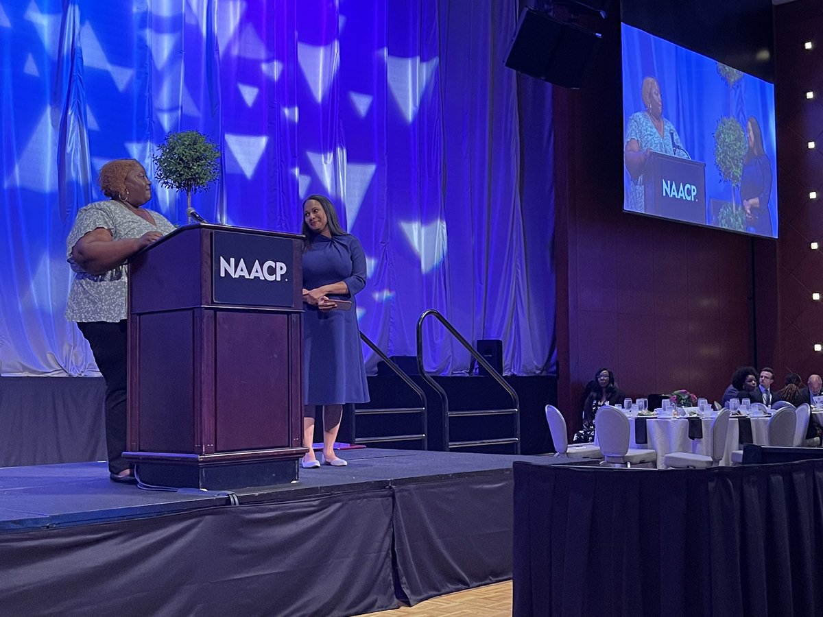 CooperLevenson's tweet image. Our partner @millenniallawAC Yolanda Melville and @kcraine Khyla Craine introduce the #KelloggsLaw Fellow Program portion of the program at the @NAACP Clarence M. Mitchell Jr. Memorial Luncheon. @NAACPAC