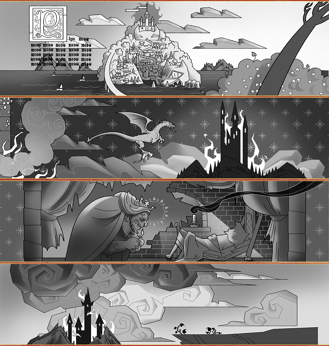 Little collection of the work in progress shots from the tapestry for the opening of The Legend of Pipi! I was thrilled to be a part of such a wonderful and skilled tapestry team! Here are some color/paint and value passes that I worked on. #PIPISWEEP #legendofpipi