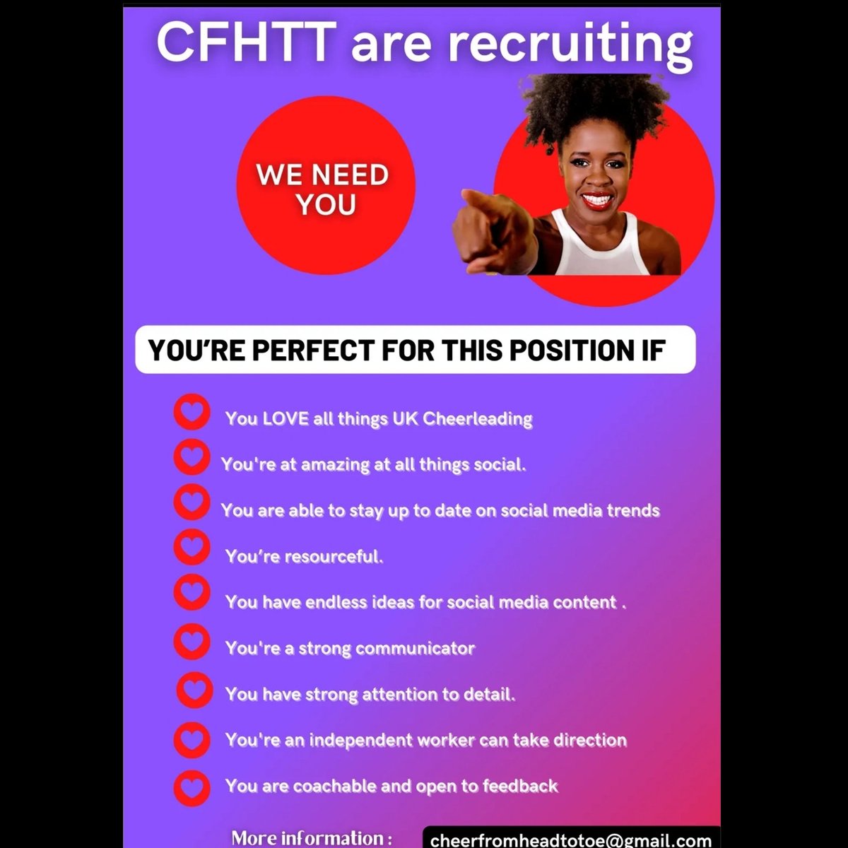 Cheerfromheadto's tweet photo. Contact cheerfromheadtotoe@gmail.com for application I can wait to have you join the family
#ukcheer #cfhtt #ukcheerleading #unicheer #britishcheer #allstarcheer #allstarcheerleading https://t.co/f5rYokg5fP