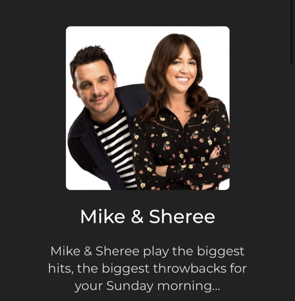 Cannot wait for this on Sunday!

⏰ Set your alarm clocks to wake up with Mike Toolan and Sheree Murphy this Sunday morning as Mike sits in for Wes