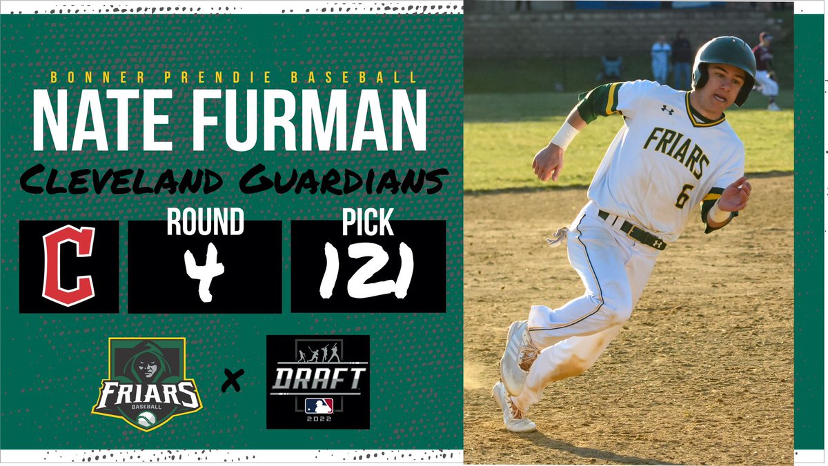 Friars Baseball (@bonner_baseball) on Twitter photo Nate Furman (β20) drafted in the 4th Round of MLB Draft to the Cleveland Guardians <a href="/CleGuardians/">Cleveland Guardians</a>
<a href="/DelcoSports/">Daily Times Sports</a> <a href="/DelcoBaseball/">Delco Baseball Now</a> @PBRPennsylvania Nate Furman (β20) drafted in the 4th Round of MLB Draft to the Cleveland Guardians <a href="/CleGuardians/">Cleveland Guardians</a>
<a href="/DelcoSports/">Daily Times Sports</a> <a href="/DelcoBaseball/">Delco Baseball Now</a> @PBRPennsylvania