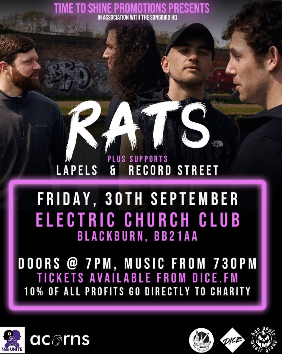 Ooh well this is a bit tasty isn’t it!! Our latest gig announcement with @DJ_BIRCHY ft @thoserats <a href="/LapelsOfficial/">Lapels</a> and <a href="/RecordStreet/">RecordStreet</a> - tickets on sale now <a href="/dicefm/">DICE</a>