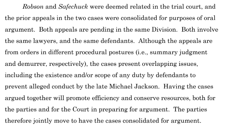 MJJRepository's tweet image. Wade and James Appeals Update:

Some have asked about the consolidation of oral arguments.

This was a joint request by both sides to expedite the largely similar appellate arguments.

The court's eventual opinion relating to duty of care &amp;amp; other causes applies across both cases.