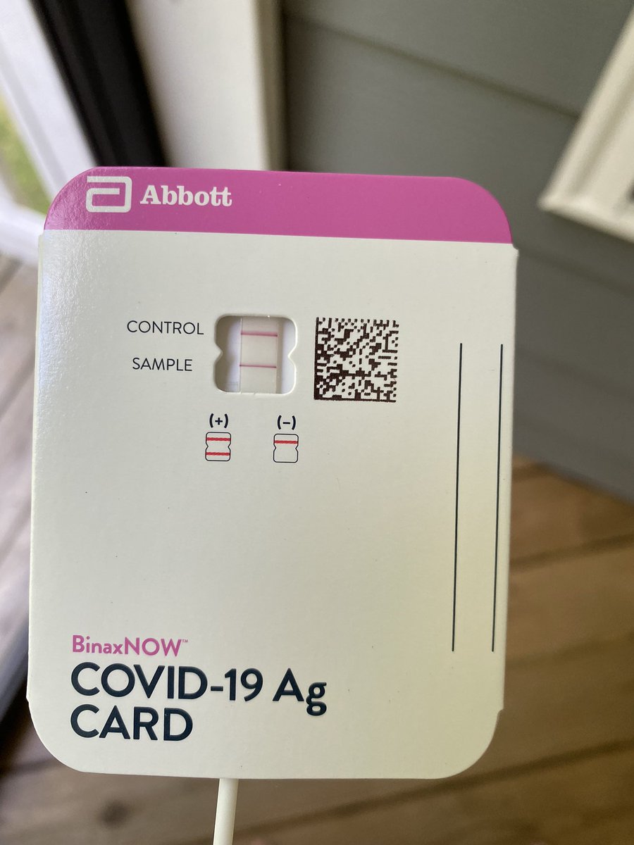 This is my daughter’s test 9 days in. Just a loving reminder that if you’re able, please keep testing past day 5. #ToTheInterestsOfOthers