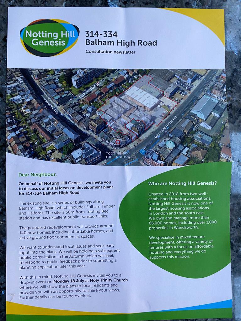 Sarah McDermott (@nightingalesmcd) on Twitter photo Interesting plans for the Halfords site near Tooting Bec. More opportunities to check before goes to planning <a href="/wandbc/">Wandsworth Council</a> at end 2022. Interesting plans for the Halfords site near Tooting Bec. More opportunities to check before goes to planning <a href="/wandbc/">Wandsworth Council</a> at end 2022.