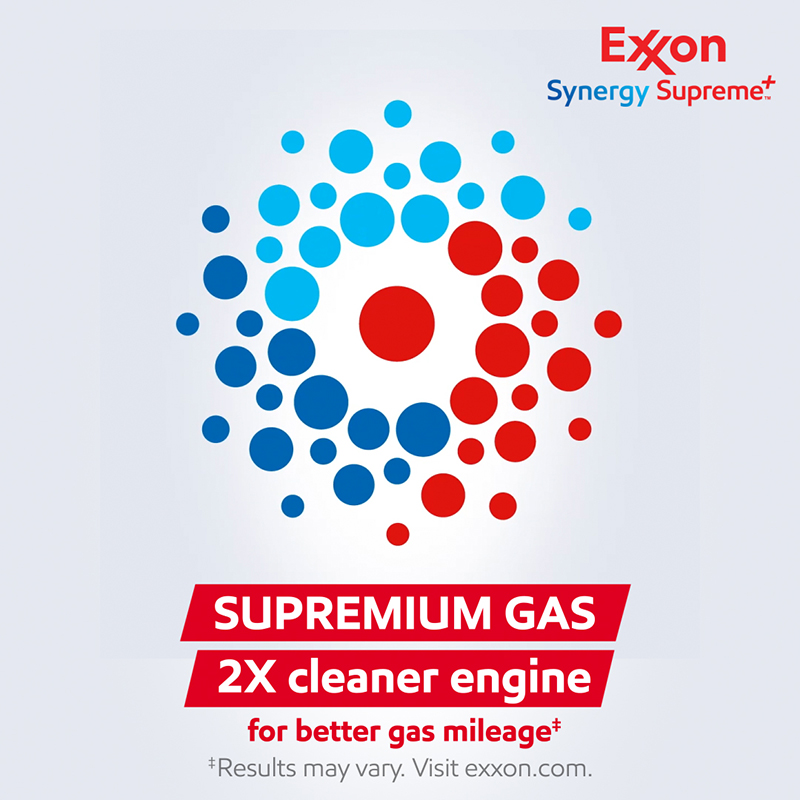 exxonmobil's tweet photo. Score a 2X cleaner engine for better gas mileage with Synergy Supreme+.