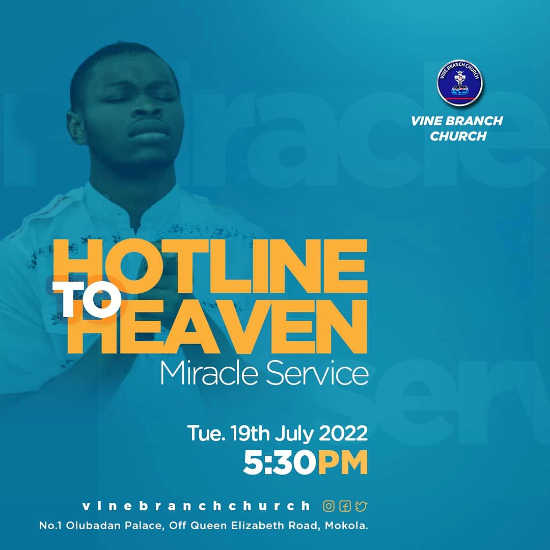 Man might not be willing or able to help you but God is willing and more than able!

Join us tomorrow in church as we take it all to God in prayers

This Tuesday | 5:30PM

#VBCService 
#HotlineToHeaven