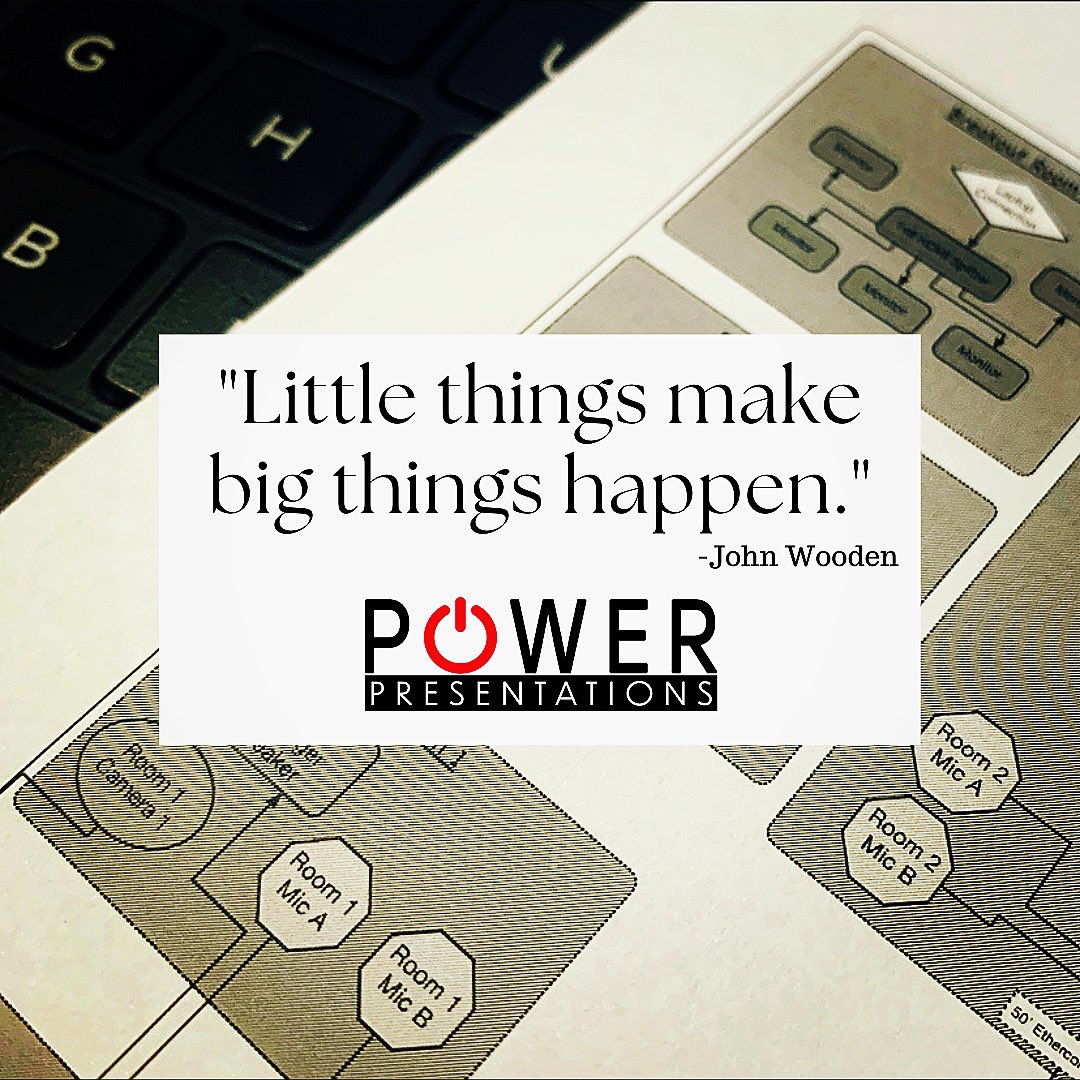 KatieinCourt's tweet image. “It's the little details that are vital. Little things make big things happen.”
~John Wooden
#mondaymotivation 
#audiovisual #audiovisualdesign #avsupport 💡🔌⚖️📸