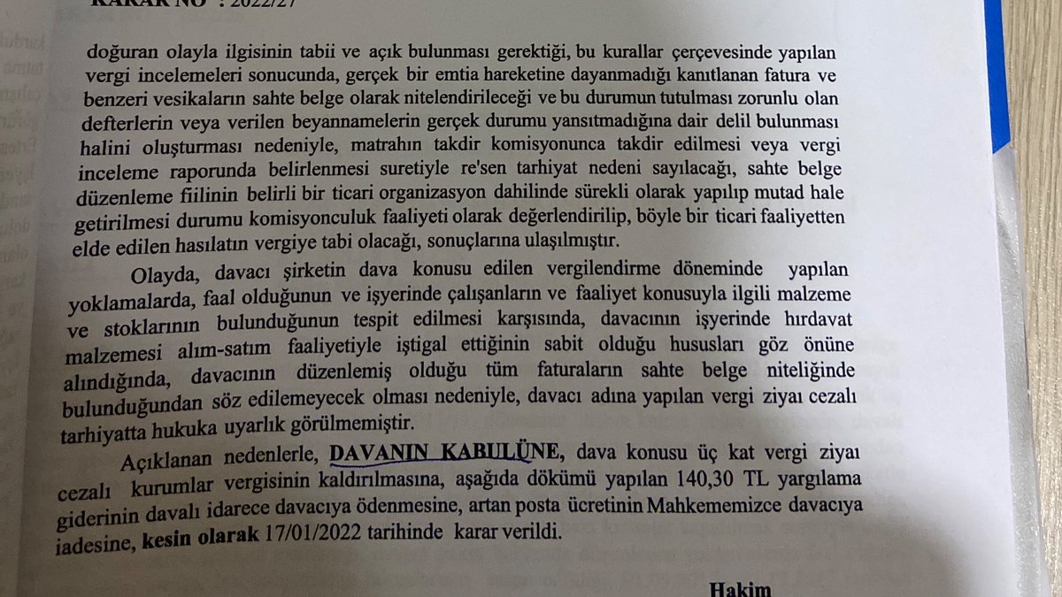 Sahte belge düzenlendiği açık ve somut bir şekilde ispat edilmeli