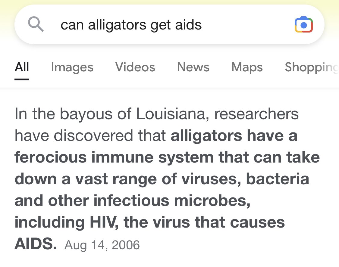 thekfast's tweet photo. No such thing as gator AIDS https://t.co/sFK9KZktTT