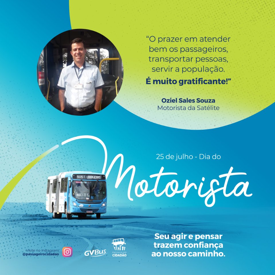 GVBus's tweet photo. São quase 18 anos no Sistema Transcol. Uma história de amor e satisfação que o motorista de ônibus, Oziel Souza, se orgulha em fazer parte! Os motivos dessa paixão? Segue o fio que a gente te conta! #GVBus #25DeJulho #TransporteColetivo #Onibus #PassageiroCidadao https://t.co/022xEpl1GW