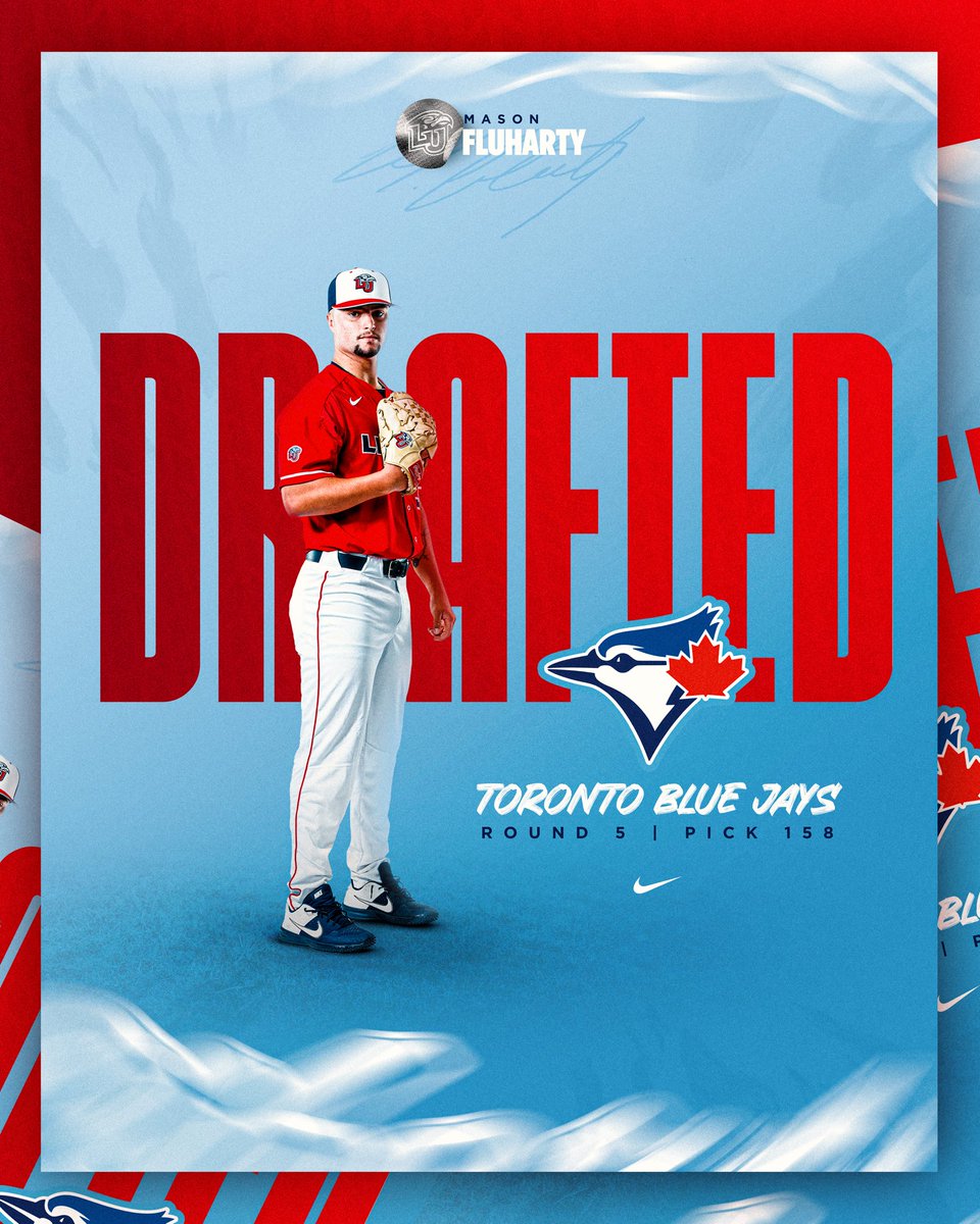 LibertyBaseball's tweet image. Oh baby, baby @BlueJays! @FluhartyMason3 has been drafted by the Canadian club! 🇨🇦