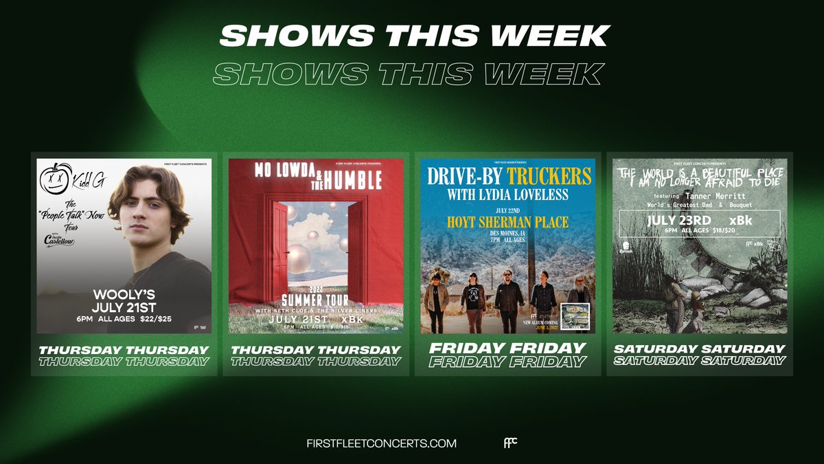Get ready for this week's shows! 🔥