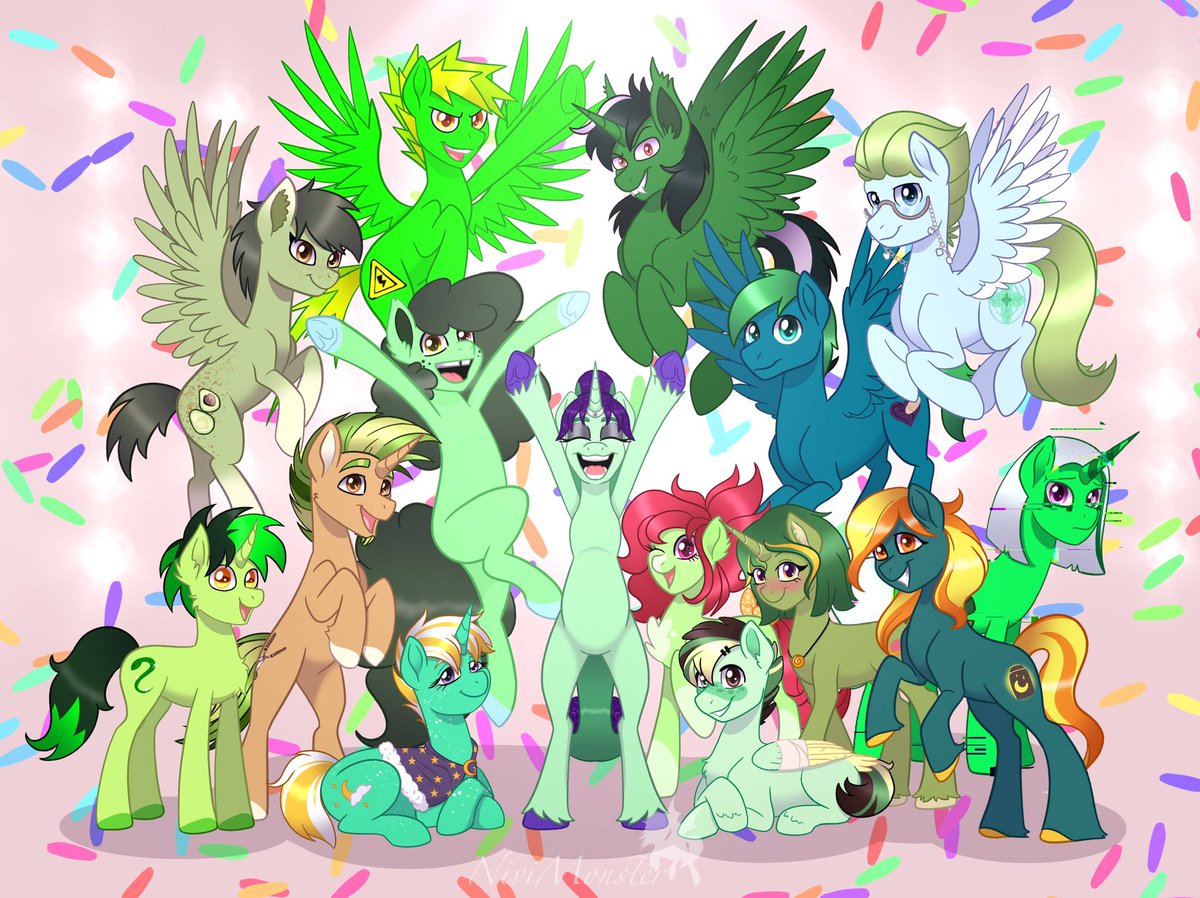 NiviMonster's tweet photo. Some of my recent artfight attacks 💚✨ my username is the same on artfight as here! I always attack back! #mlp #Artfight2022 #teamwither https://t.co/A3hFXbLeT8