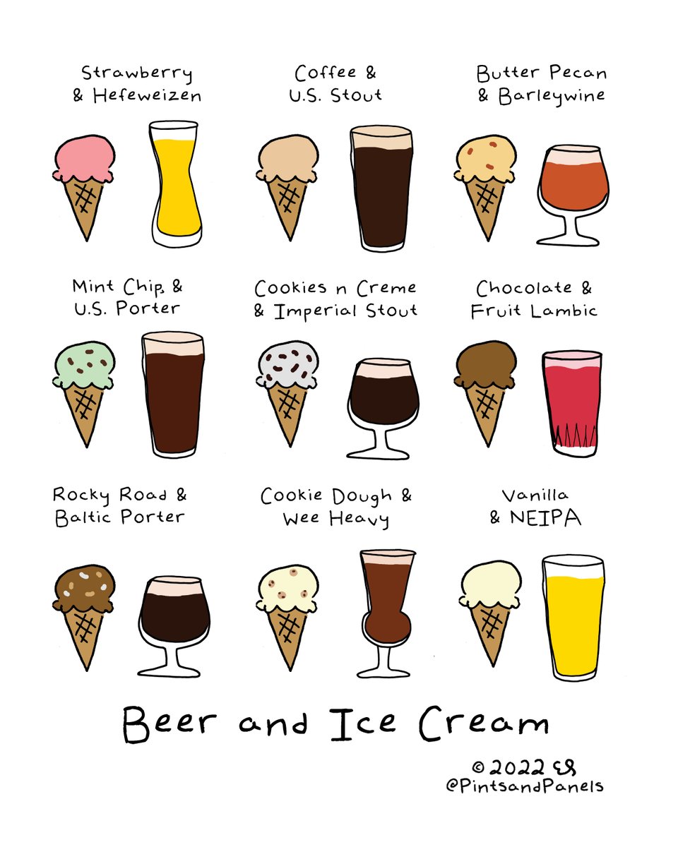 Beer and ice cream pairings! #VisualBeerEducation