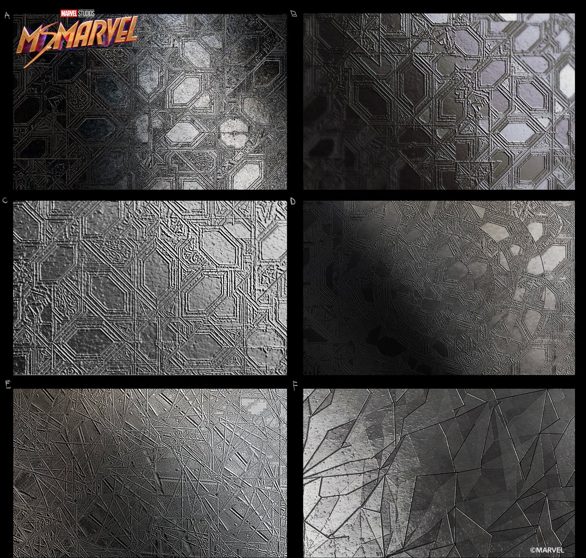 Some texture exploration I did for Ms Marvel's Bangle - this was fun! 