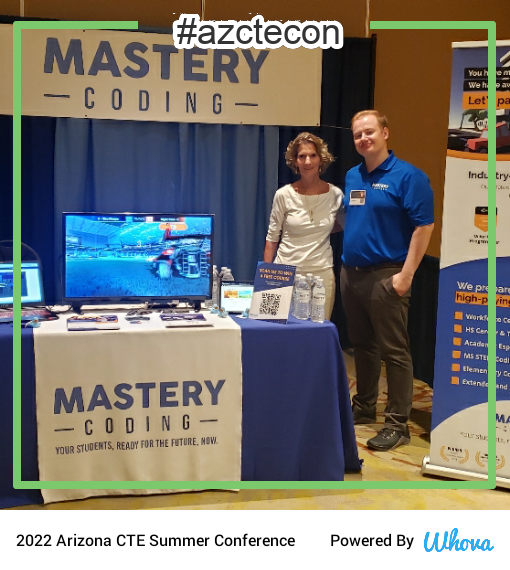 masterycoding's tweet photo. A great first day for Mastery Coding at the AZ CTE conference #acteaz #azctecon via Whova event app https://t.co/yxHP01uBJi https://t.co/2YEmKFGAaU