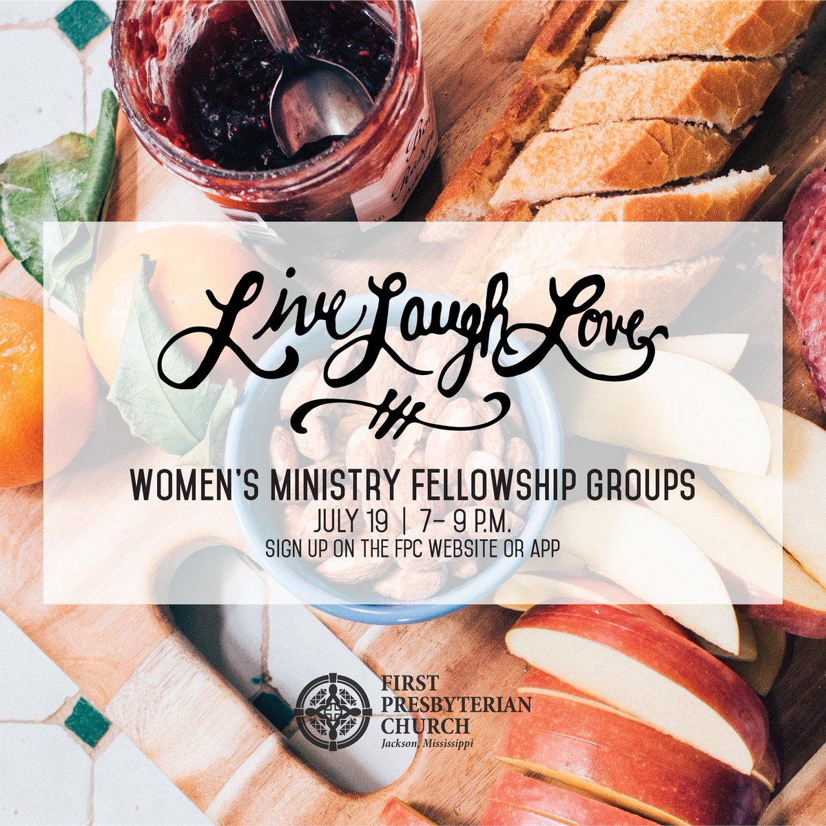 FPC Women - Our Live Laugh Love event starts tomorrow! Join other women from FPC who live near you for an evening of fun and fellowship.

Sign up online and join a group in your neighborhood! 🏡