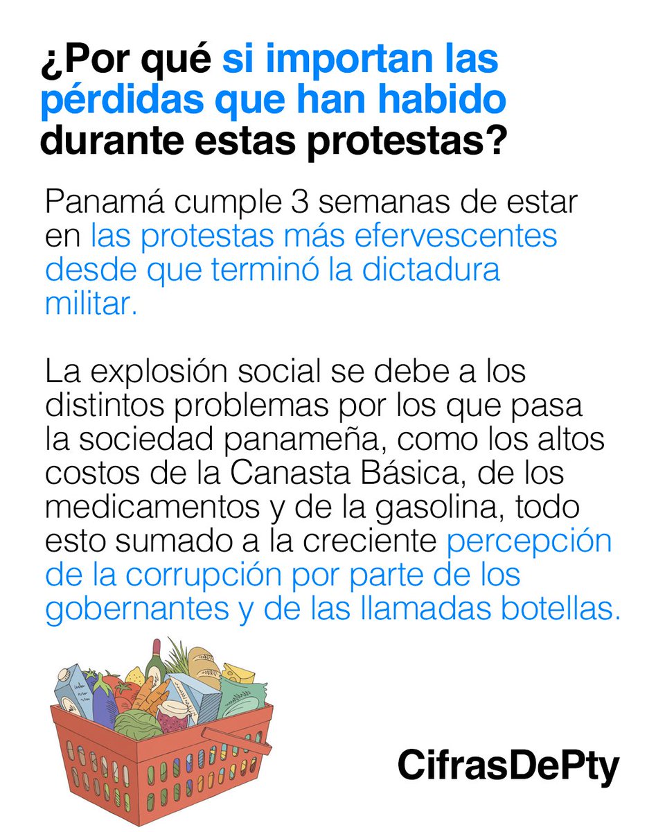 cifrasdepty's tweet photo. #EXCLUSIVA

¿Por qué si importan las pérdidas que han habido durante estas protestas? 

Un punto de vista diferente sobre lo que está pasando en el país. 

#PanamaProtesta #HuelgaPanama2022 https://t.co/PUYca3vzZF